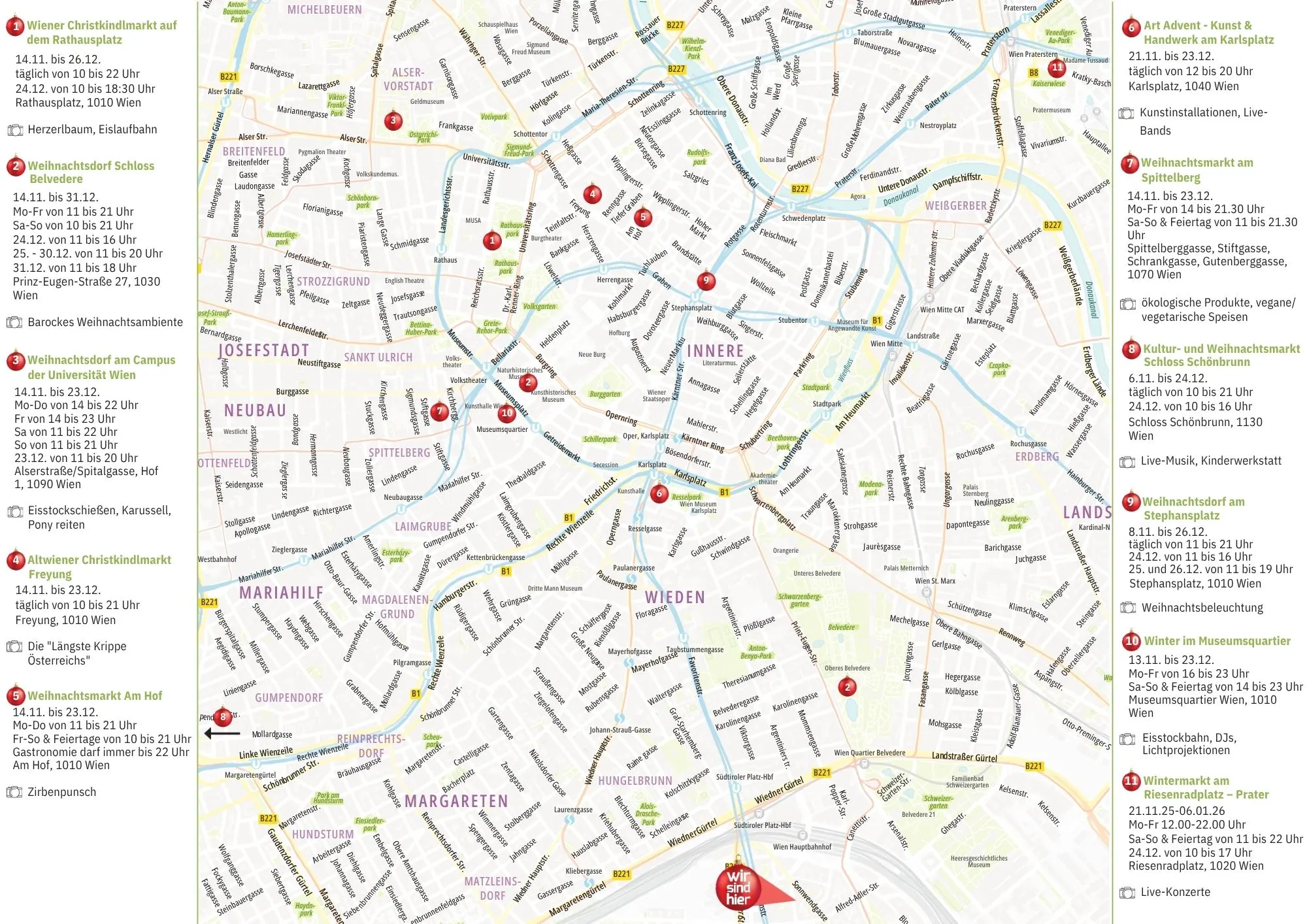 Adventmarktplan des Zeitgeist Vienna 2025