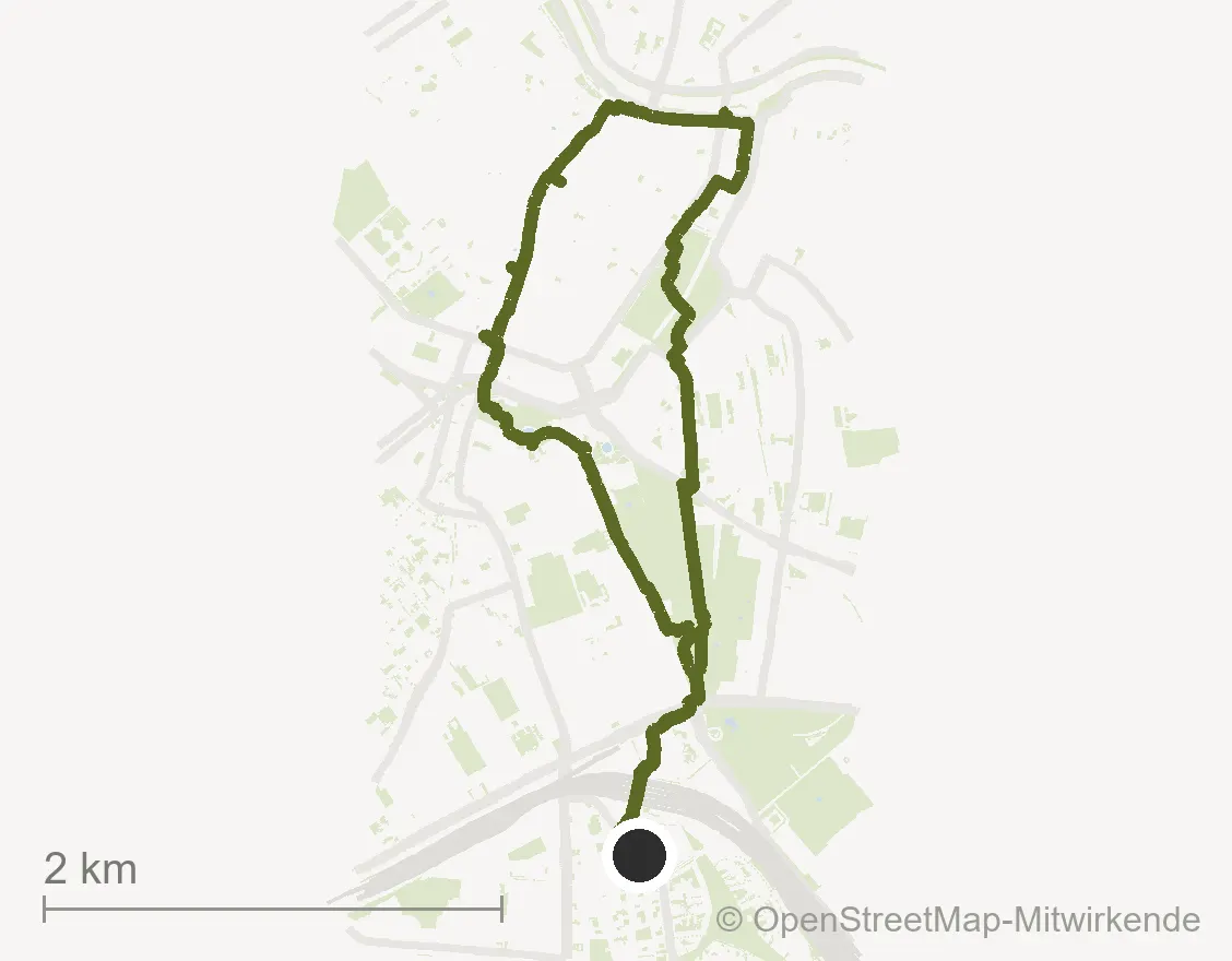 Karte der Sightseeing-Tour