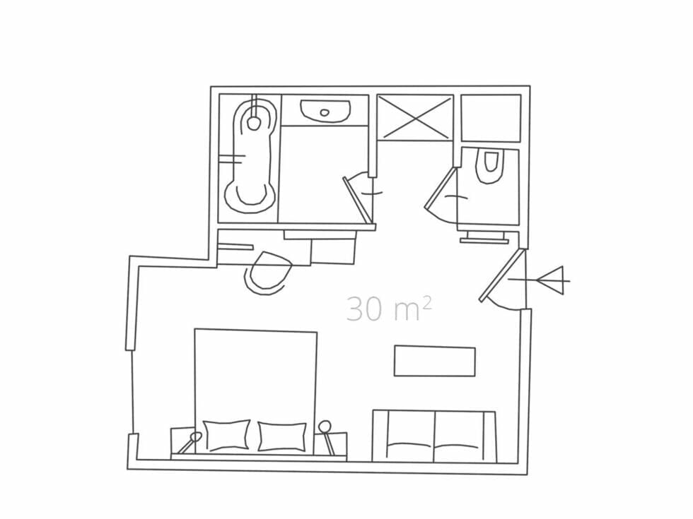 Zimmerplan der Kategorie Loft